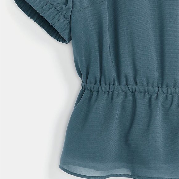 Elastic Waist Blouse with Criss-Cross Back - New with Tag - Picture 2 of 3